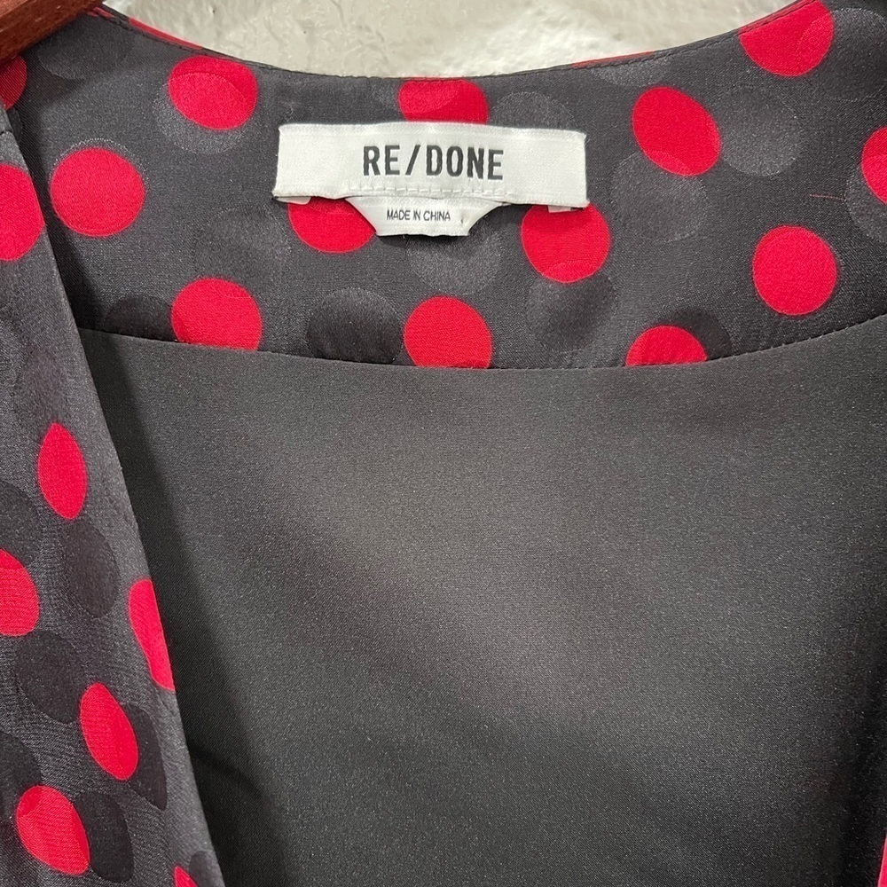 Re/Done Polka Dot 80s Silk Dress - Picture 3 of 6